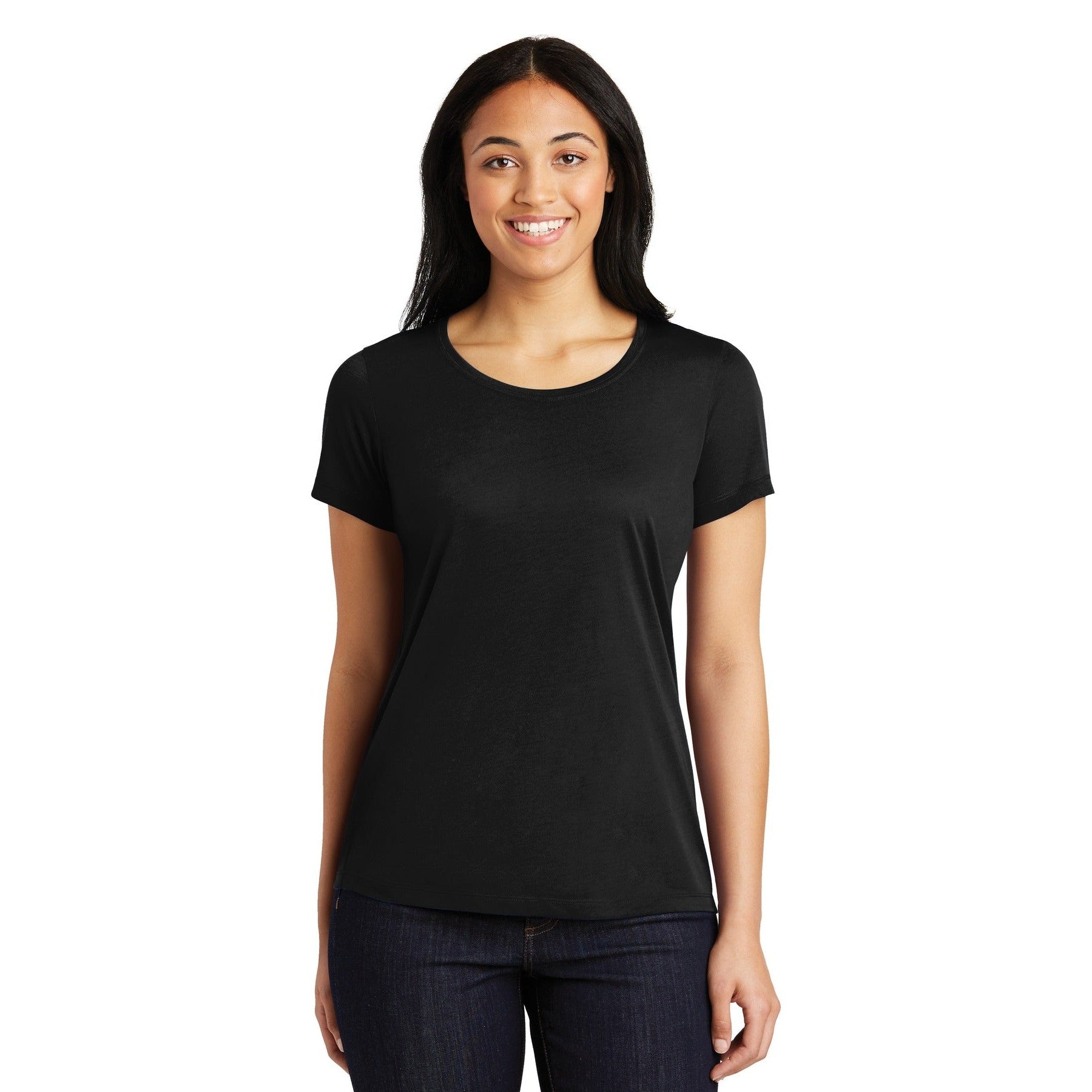Sport-Tek-Sport-Tek® Women's PosiCharge® Competitor™ Cotton Touch™ Scoop Neck Tee. LST450-MedTech-1